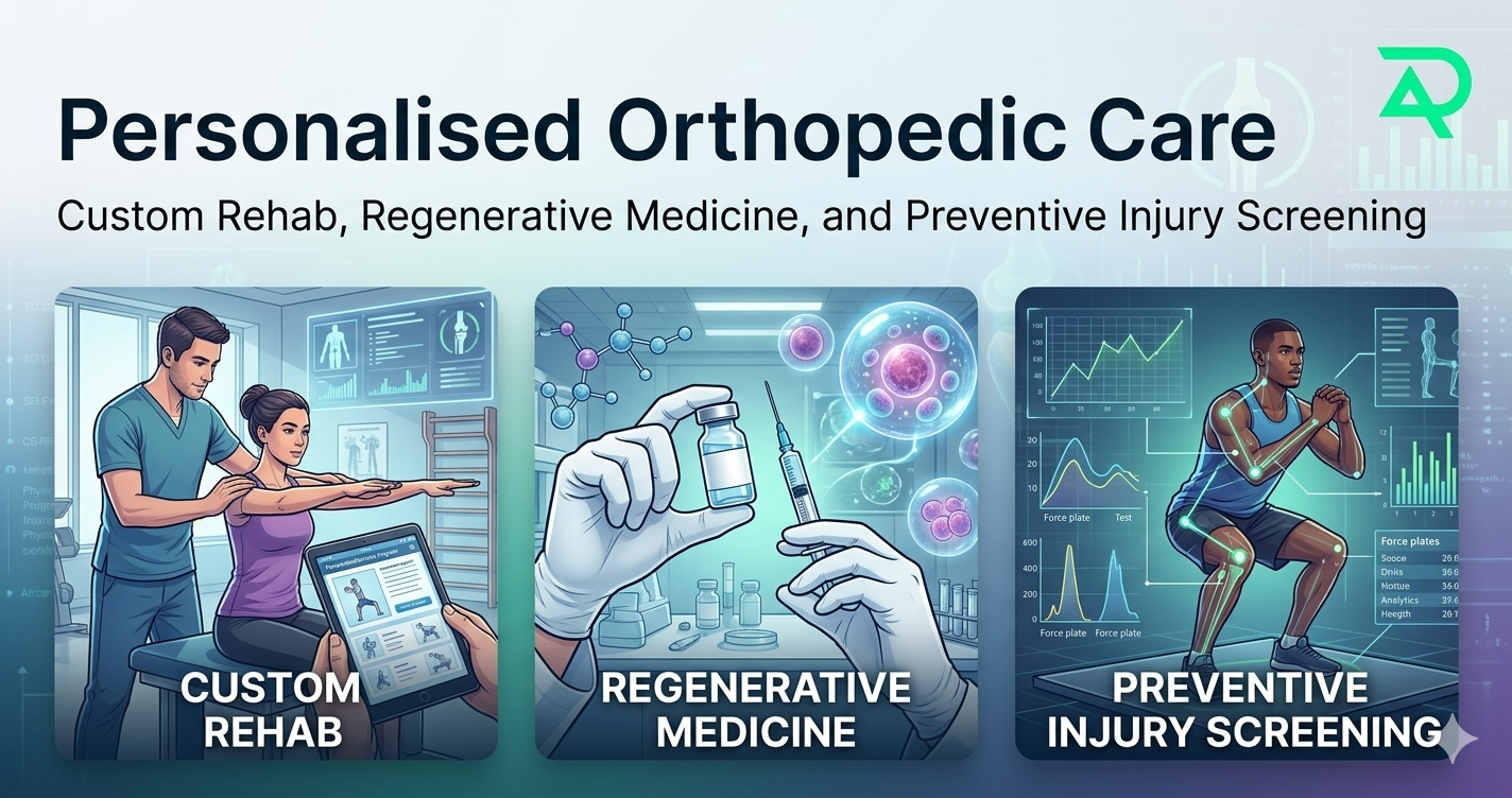 Personalised Orthopedic Care Custom Rehab, Regenerative Medicine, and Preventive Injury Screening